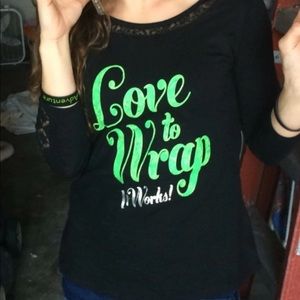 ItWorks Black 3/4 Sleeve Shirt Women’s Size XS